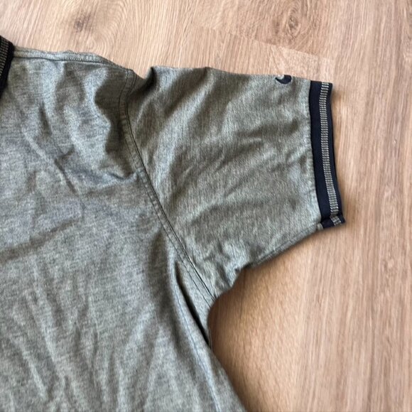 ** Nike Golf Mens Heathered Gold Black Collared Button Short Sleeve Polo Large - Picture 4 of 8